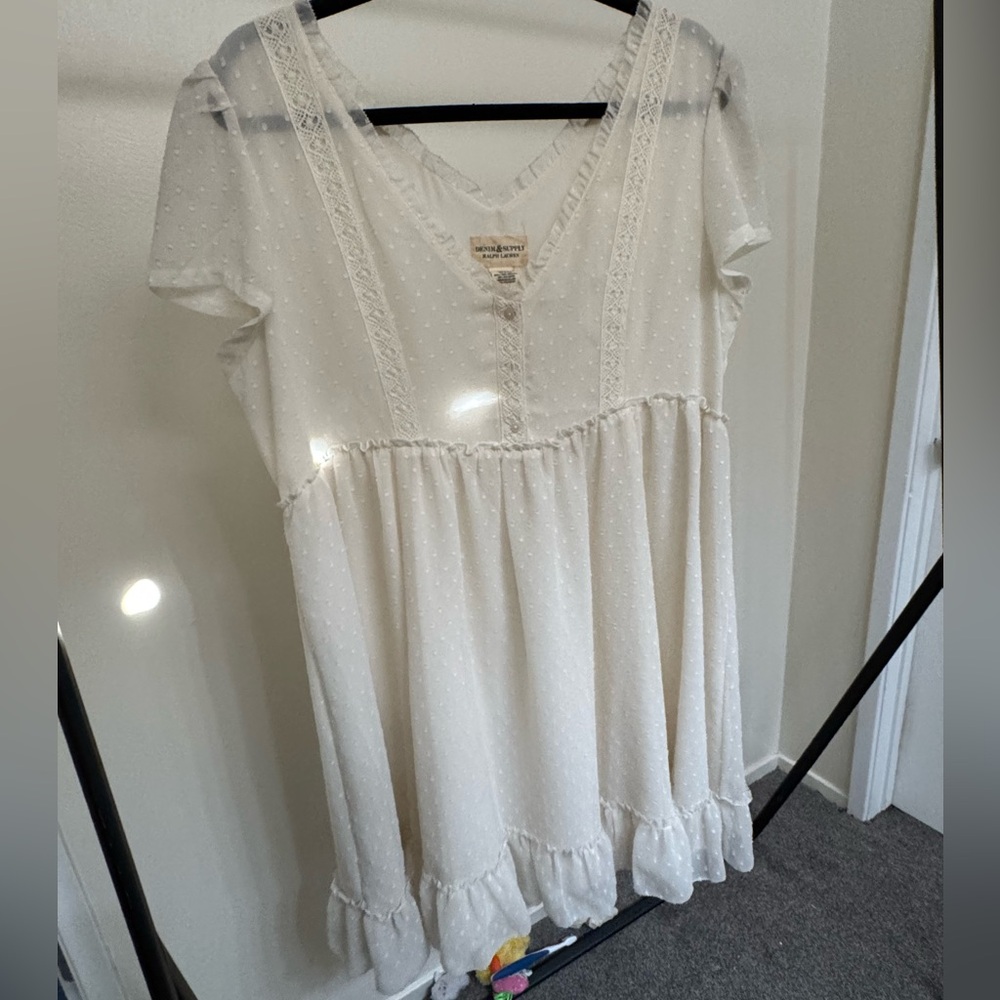 DENIM & SUPPLY RALPH LAUREN BABY DOLL DRESS BEIGE SIZE XL